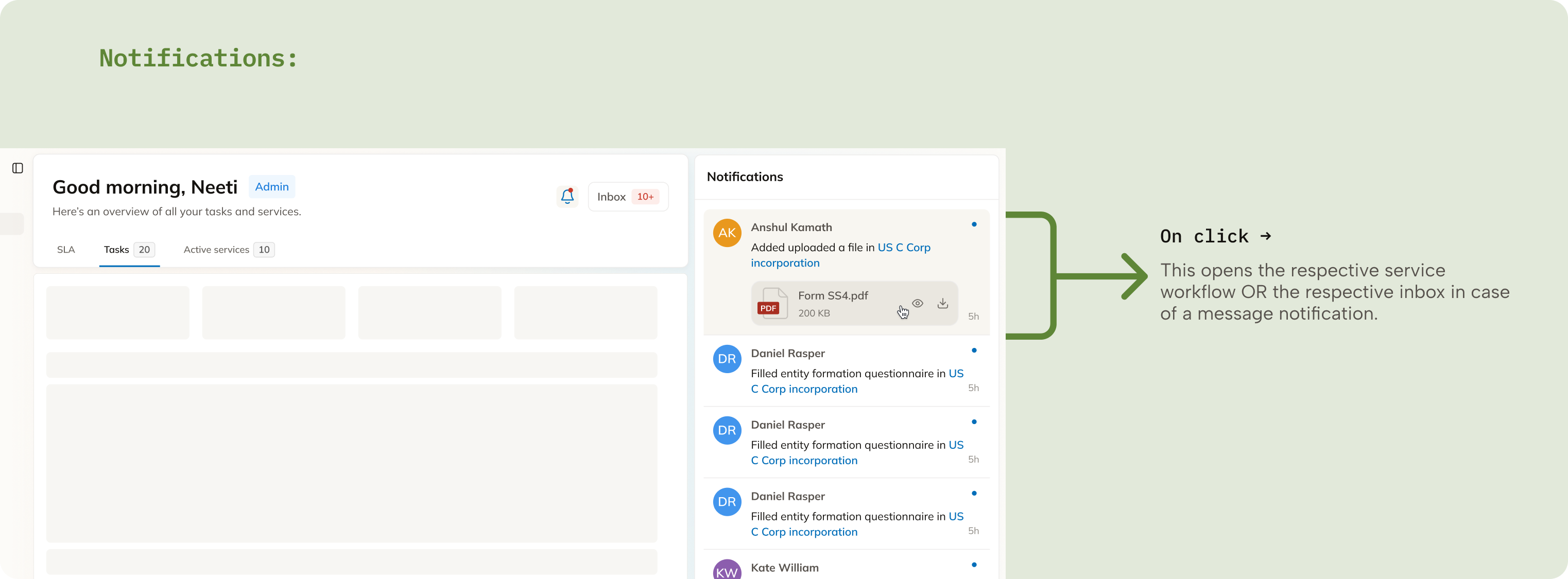 Notifications design